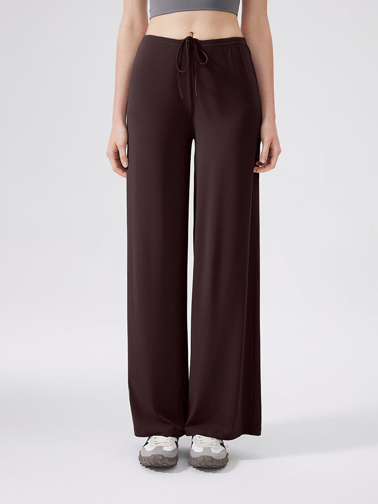 接触冷感 抗菌素材 薄手 ゆったり ワイトパンツ