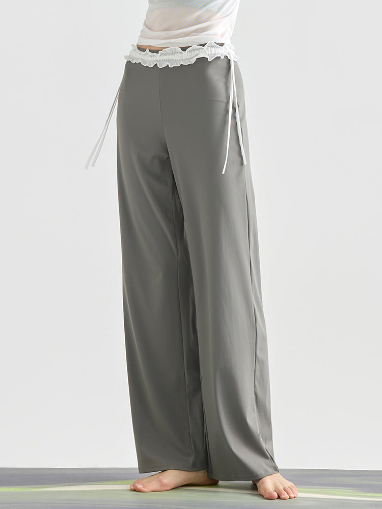 レース ワイトパンツ ヒップアップ