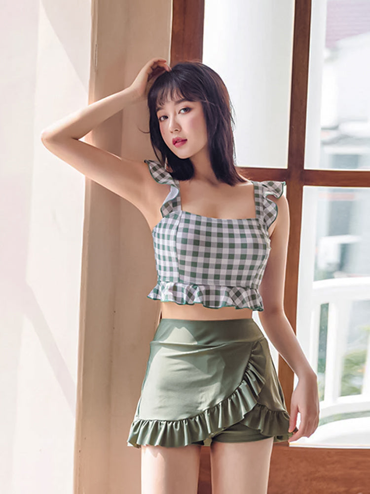 LIKEWILLOW 上下ともフリルデザイン水着セット