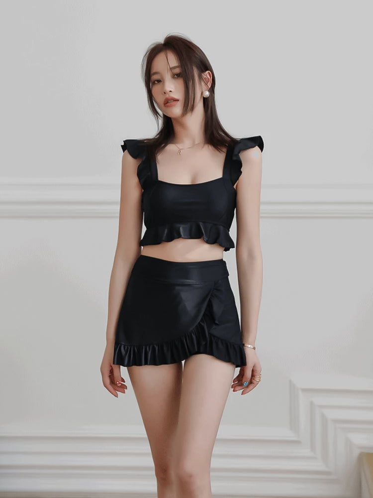 LIKEWILLOW 上下ともフリルデザイン水着セット