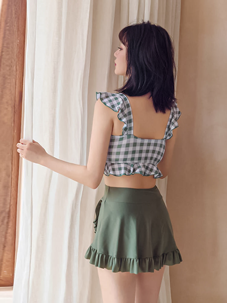 LIKEWILLOW 上下ともフリルデザイン水着セット