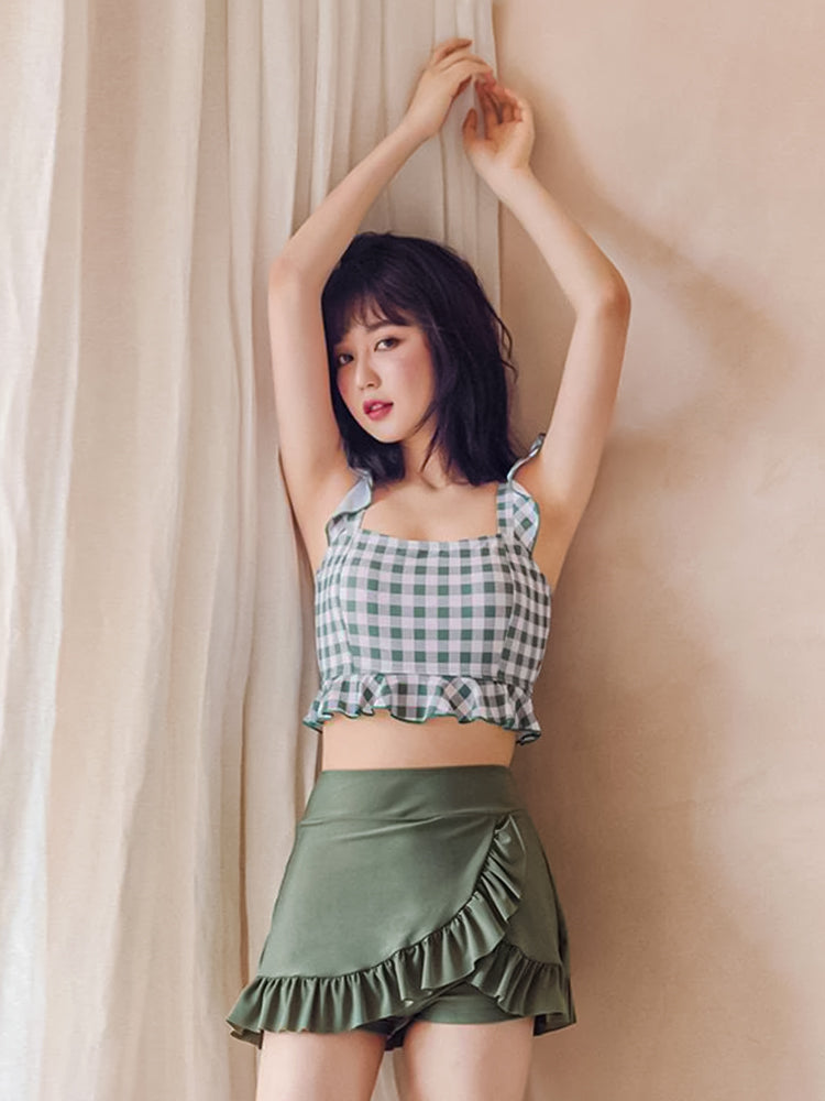 LIKEWILLOW 上下ともフリルデザイン水着セット