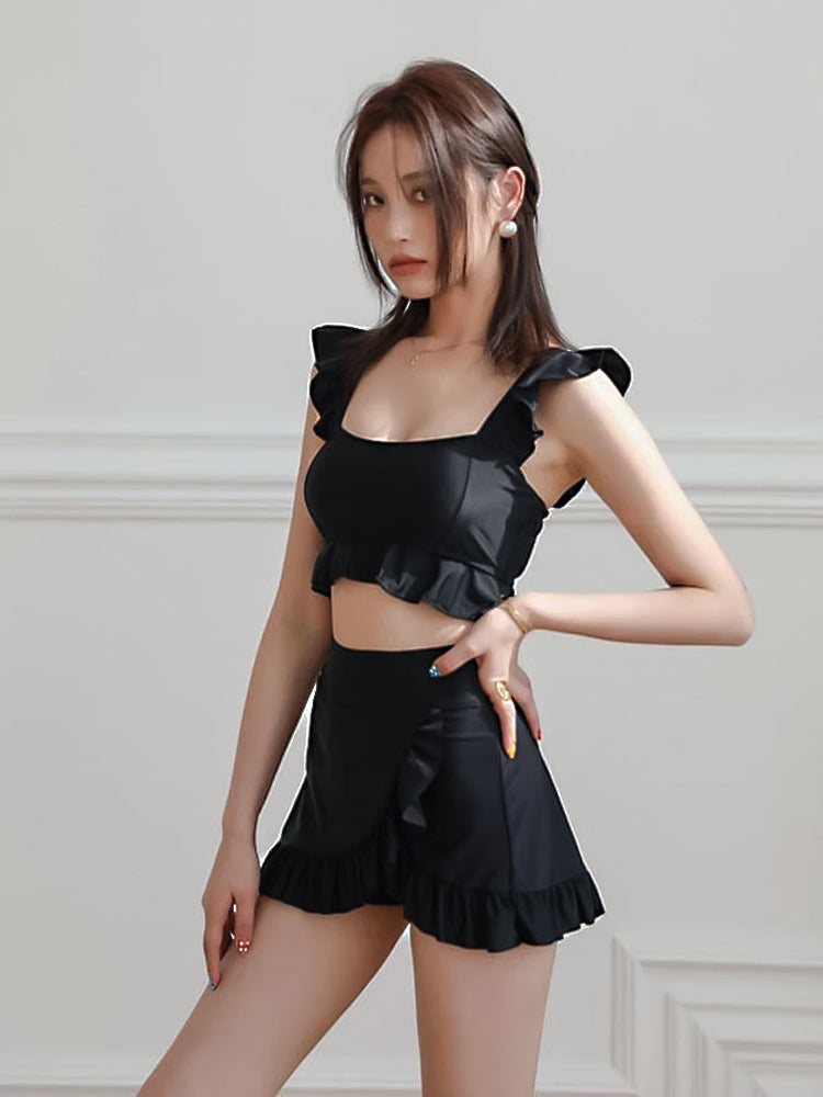 LIKEWILLOW 上下ともフリルデザイン水着セット