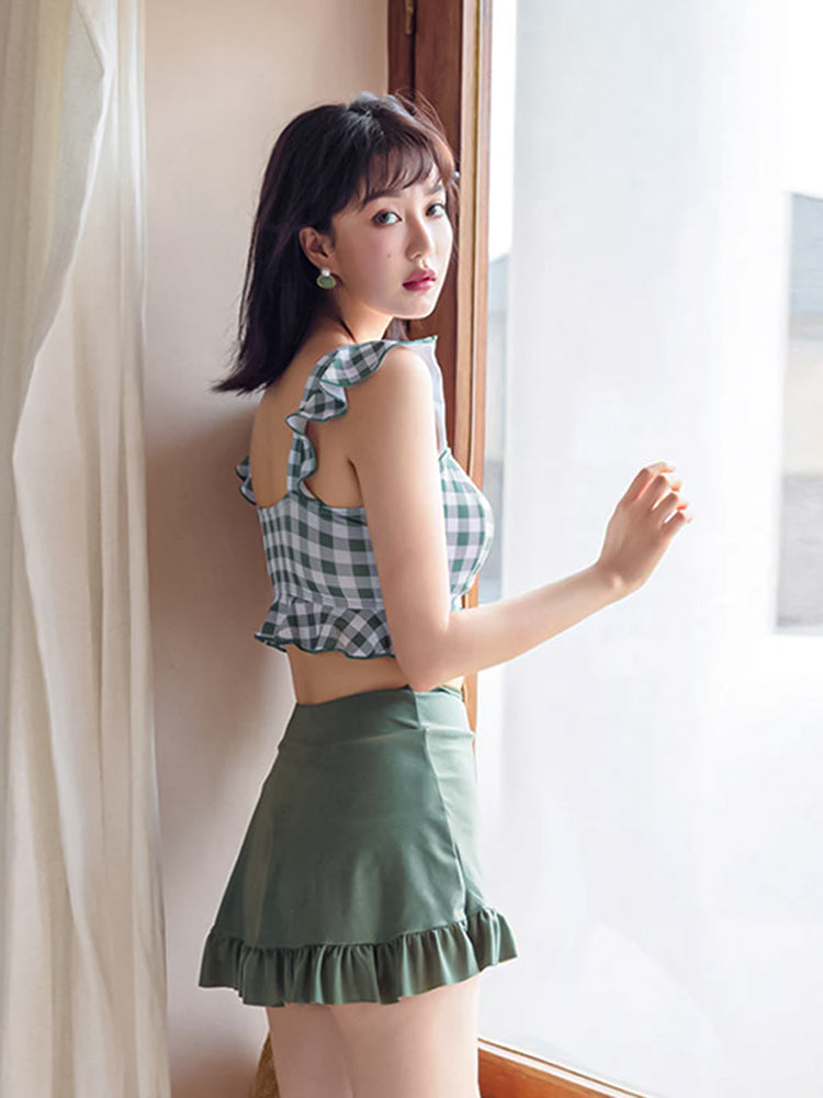 LIKEWILLOW 上下ともフリルデザイン水着セット