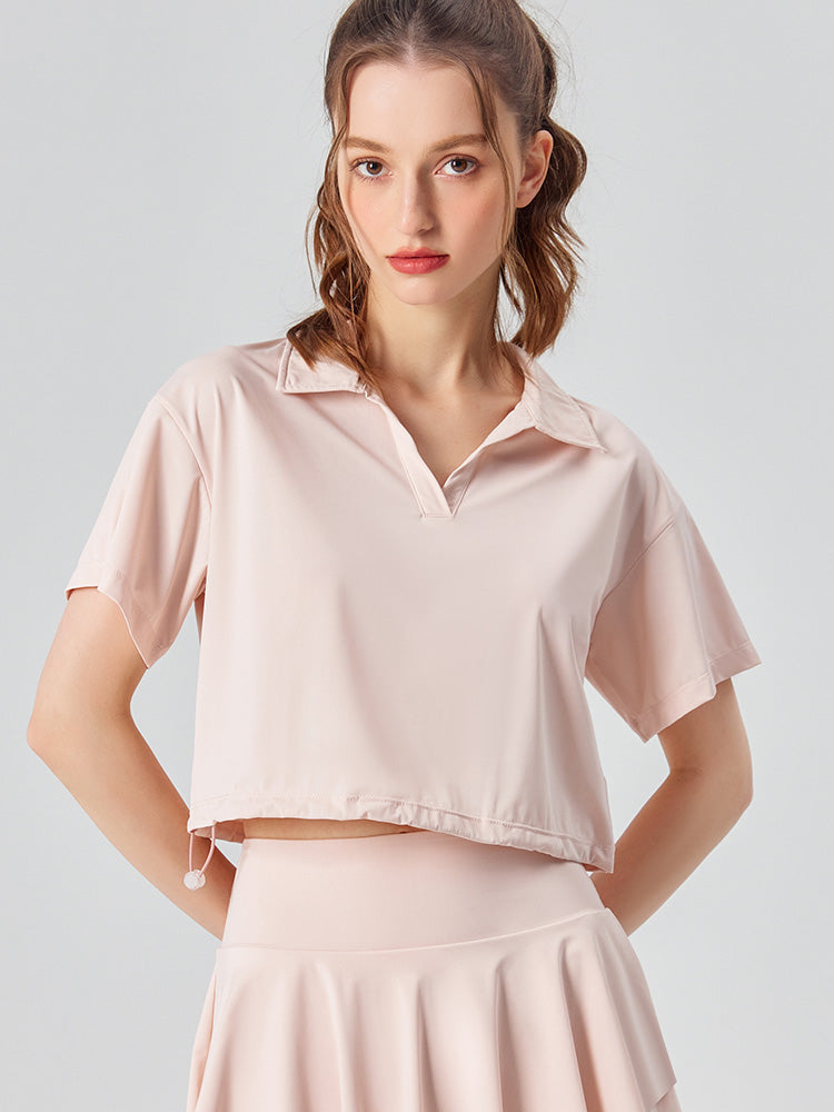 Vネック 半袖 日焼け止め Tシャツ