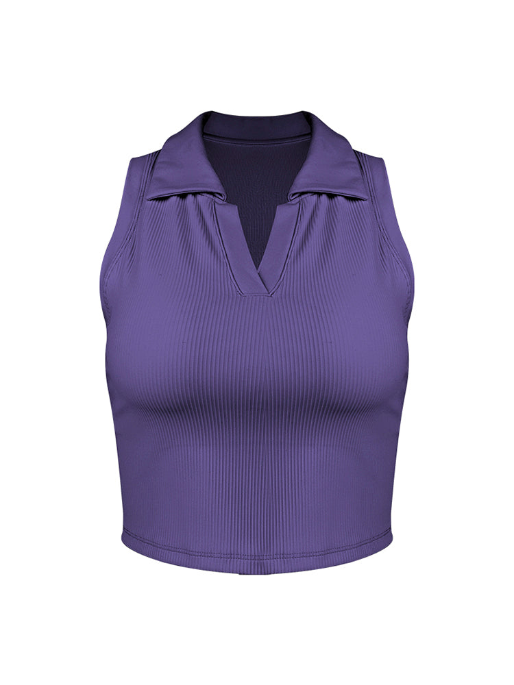 Vネック  ノースリーブ  パッド付き  ブラトップ