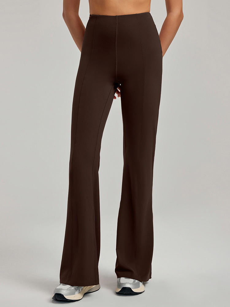 不規則カット ハイウェスト 接触冷感 フレアレギンス 日焼け止め