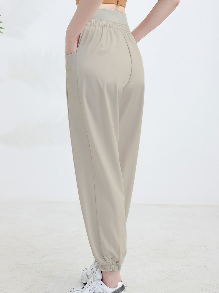 サイドポケット付き ハイウエスト ジョガーパンツ