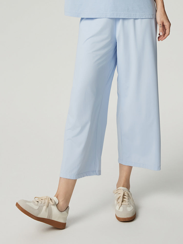 接触冷感 日焼け止め ワイドパンツ