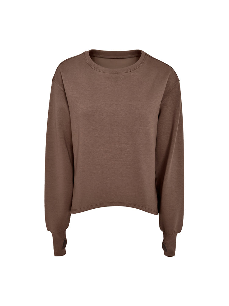 オーバーサイズ クルーネックスウェットシャツ