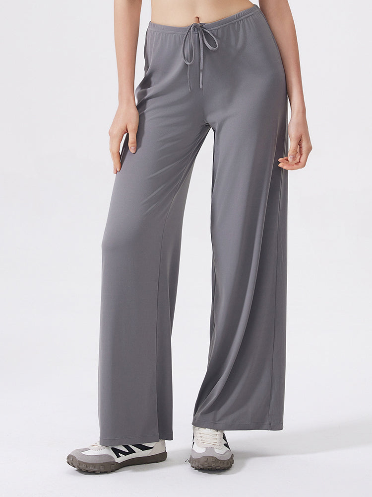 接触冷感 抗菌素材 薄手 ゆったり ワイトパンツ