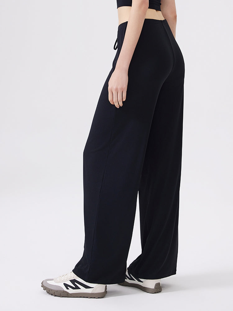 接触冷感 抗菌素材 薄手 ゆったり ワイトパンツ