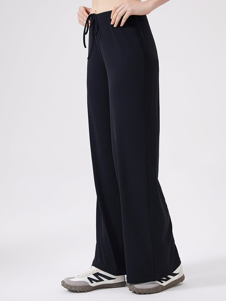 接触冷感 抗菌素材 薄手 ゆったり ワイトパンツ