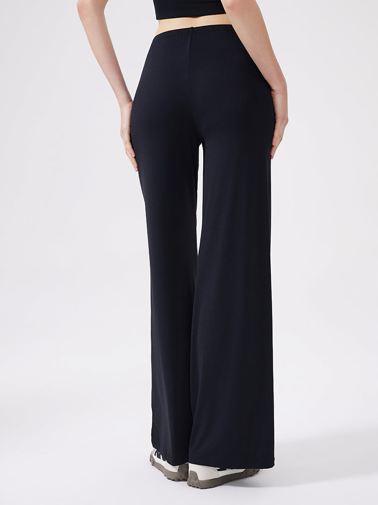 接触冷感 抗菌素材 薄手 ゆったり ワイトパンツ