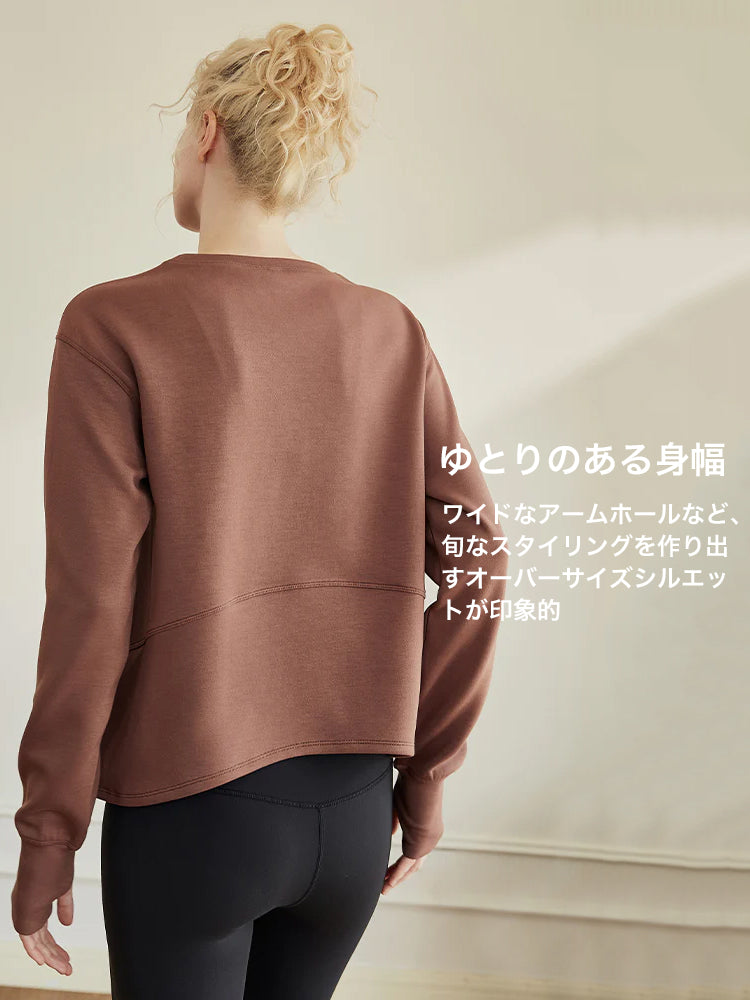 オーバーサイズ クルーネックスウェットシャツ