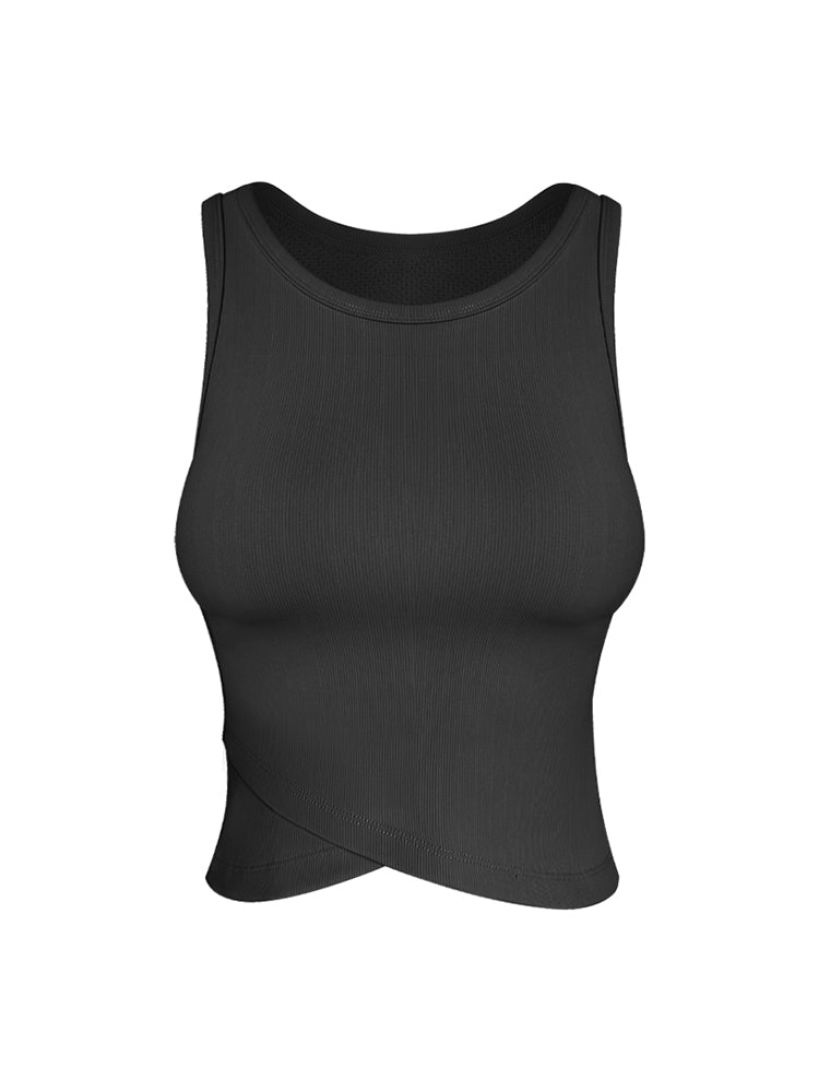 パッド付きタンクトップ フロント交差