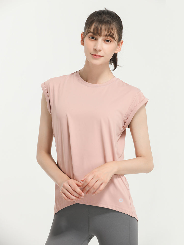 美背 2WAY オープンバック半袖Tシャツ