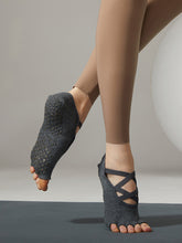 つま先なし ヨガソックス ピラティス靴下 クロスストラップ