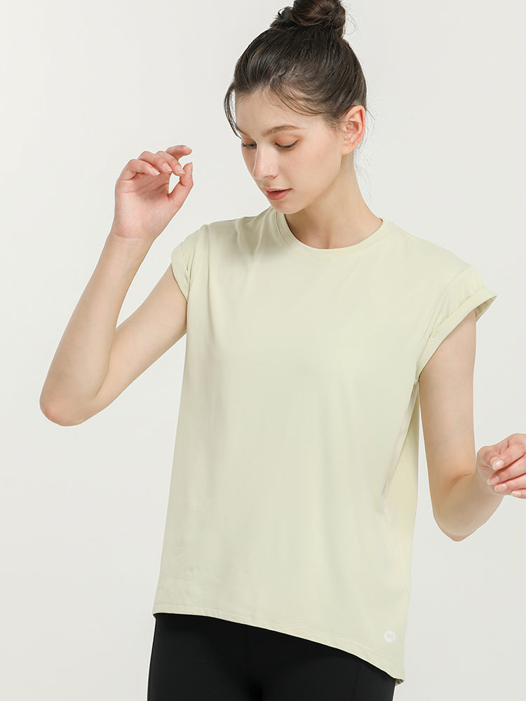 美背 2WAY オープンバック半袖Tシャツ