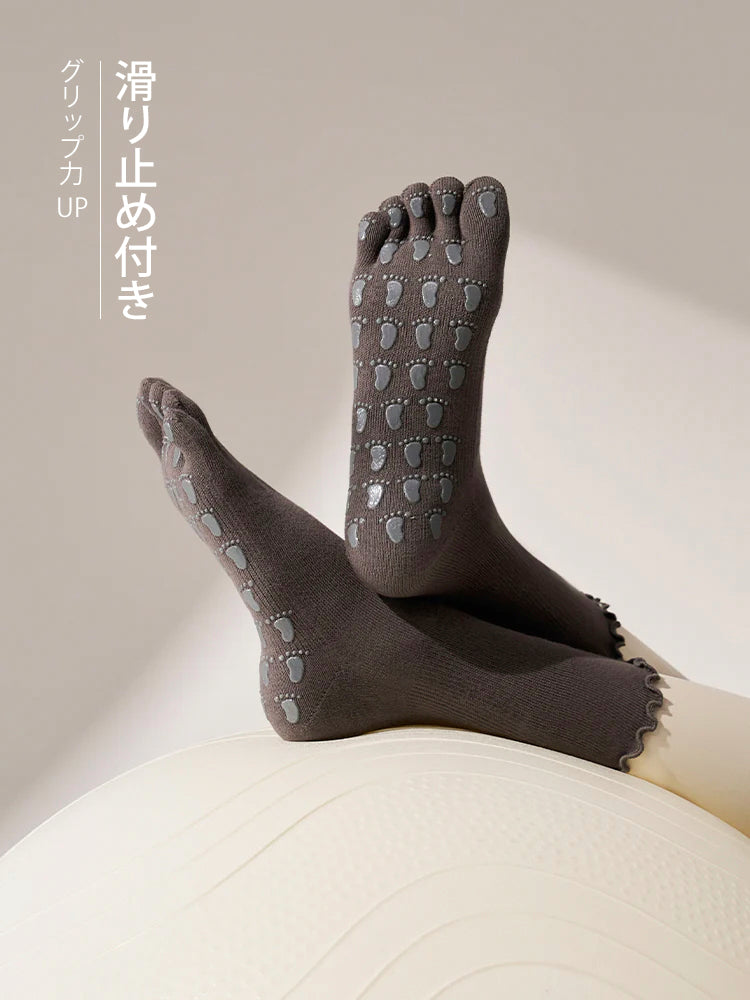 フリル 滑り止める付き クルーソックス