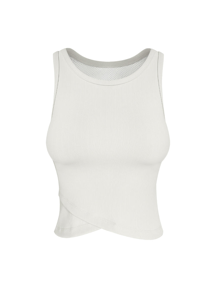 パッド付きタンクトップ フロント交差