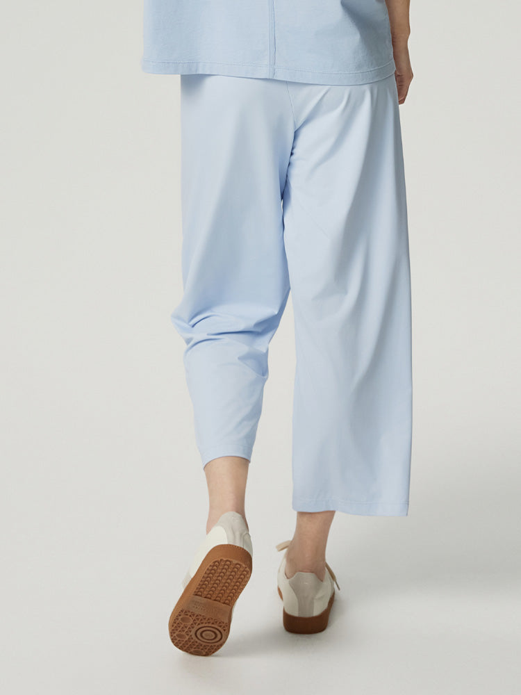 接触冷感 日焼け止め ワイドパンツ