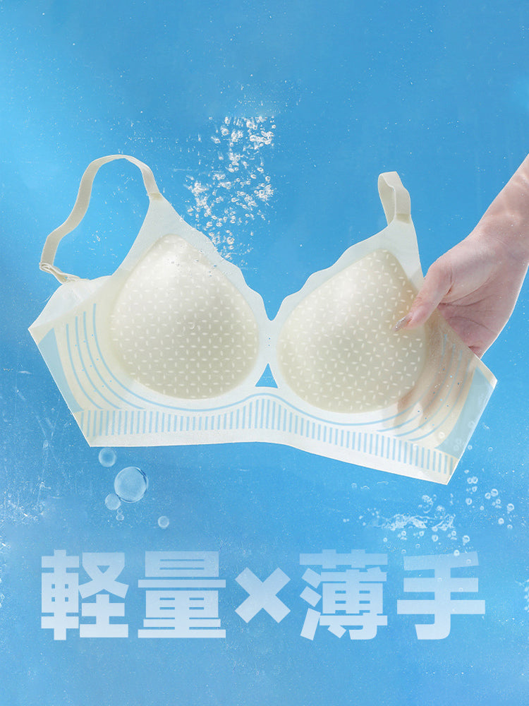 冷感 超薄 ノンワイヤー ブラジャー