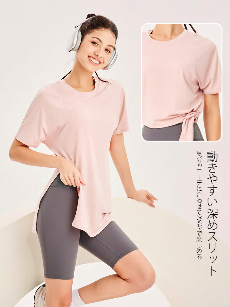 サイドスリット 速乾軽量 半袖