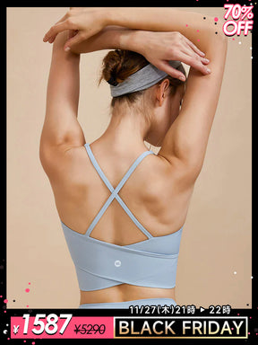 ミディアムサポート 背中スタイル スポーツブラ