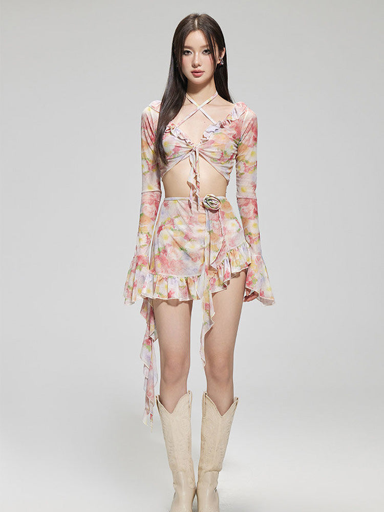LIKEWILLOW オシャレワイヤー付きビキニ4点セット