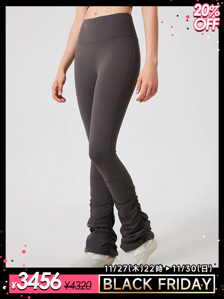 ハイウエスト 美脚スタックパンツ