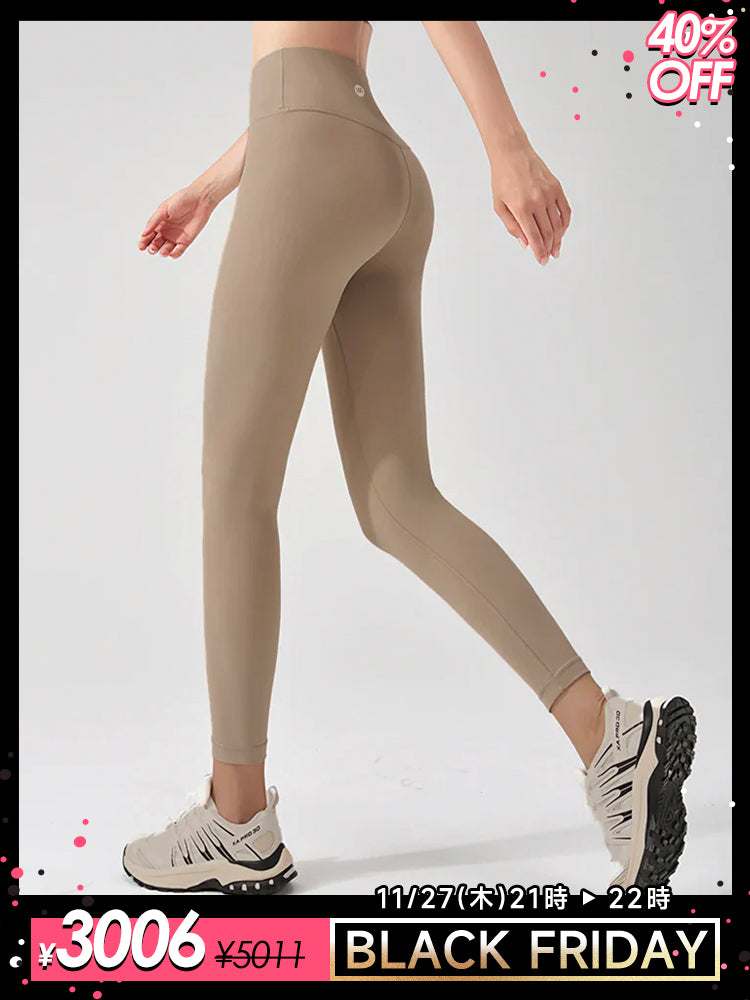 ハイウェスト LYCRA素材 ヒップアップ レギンス