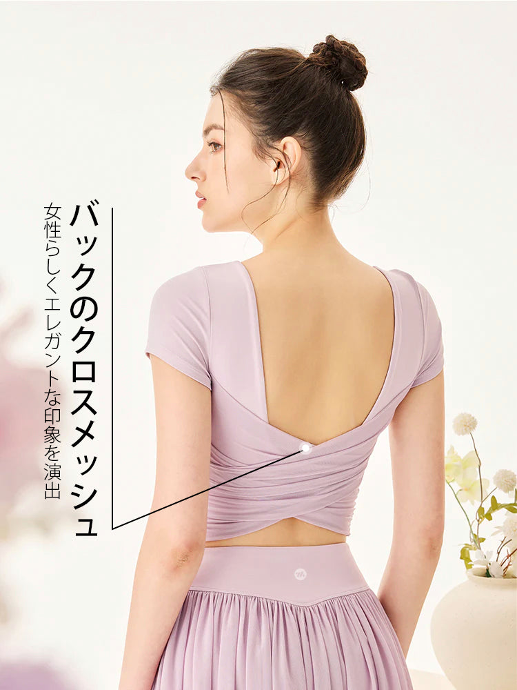 美背 uvカット メッシュ 吸汗速乾 半袖パッド付き半袖