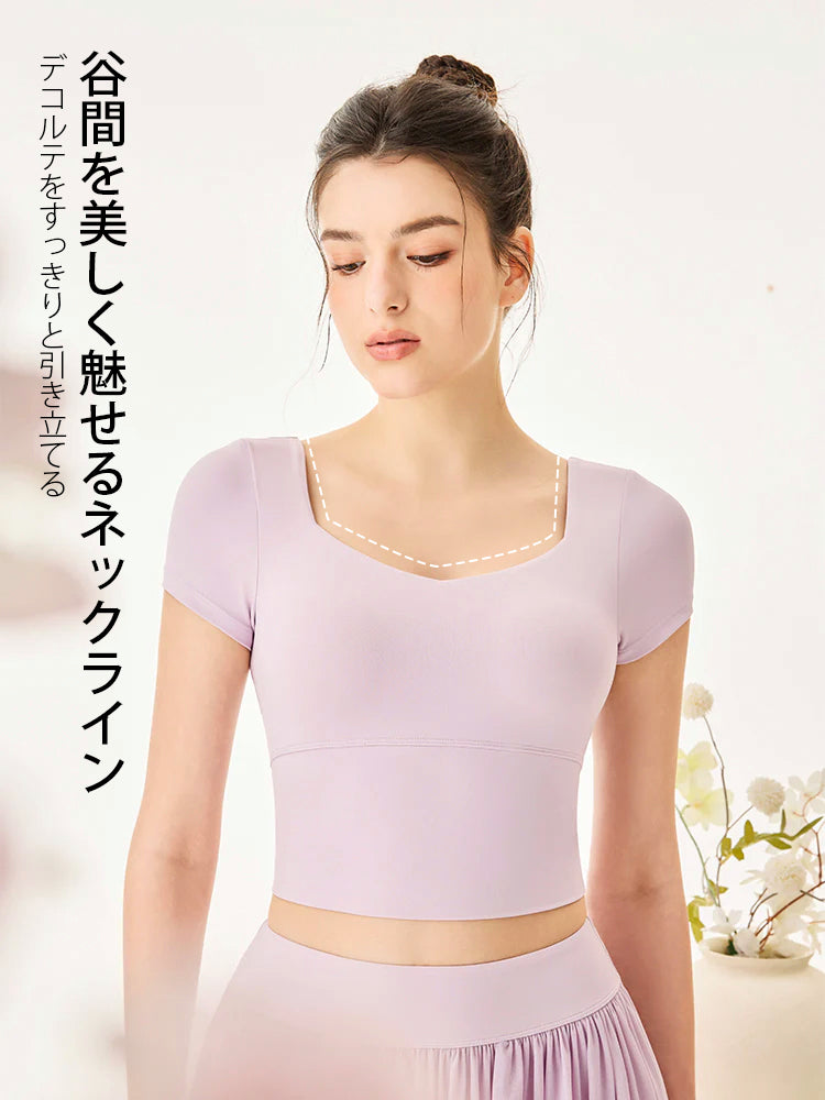 美背 uvカット メッシュ 吸汗速乾 半袖パッド付き半袖