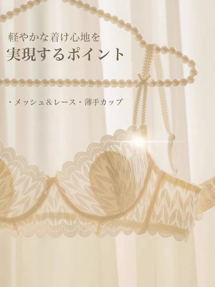 LIKEWILLOW ソフトワイヤー 総レースブラ&ショーツ