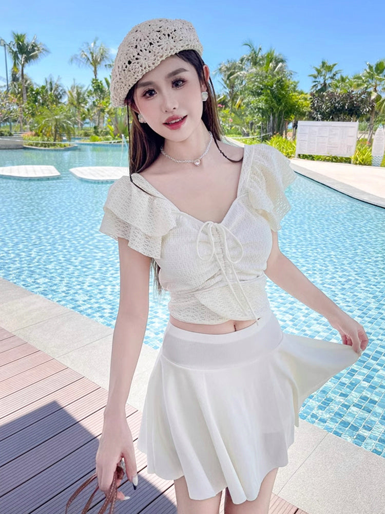フレアスカート セパレート お洋服っぽい水着 ノンワイヤー