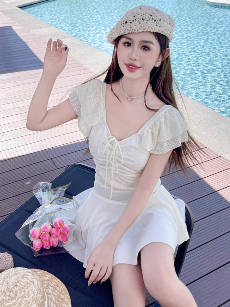 フレアスカート セパレート お洋服っぽい水着 ノンワイヤー