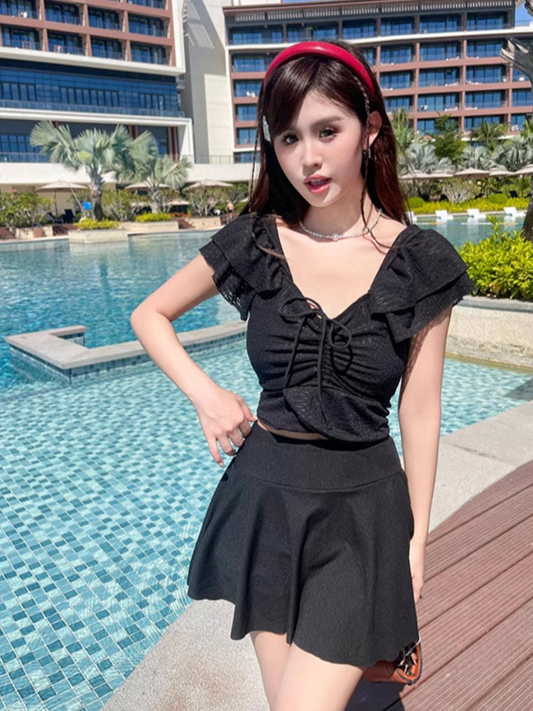フレアスカート セパレート お洋服っぽい水着 ノンワイヤー