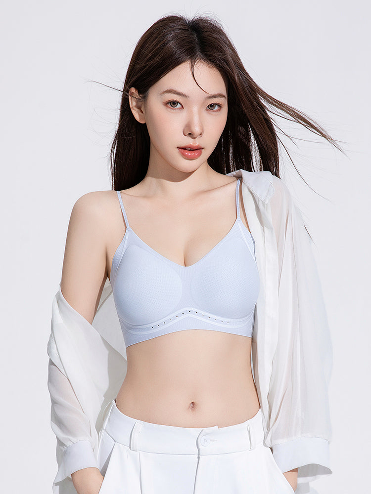 冷感 美背ノンワイヤーブラ 超薄