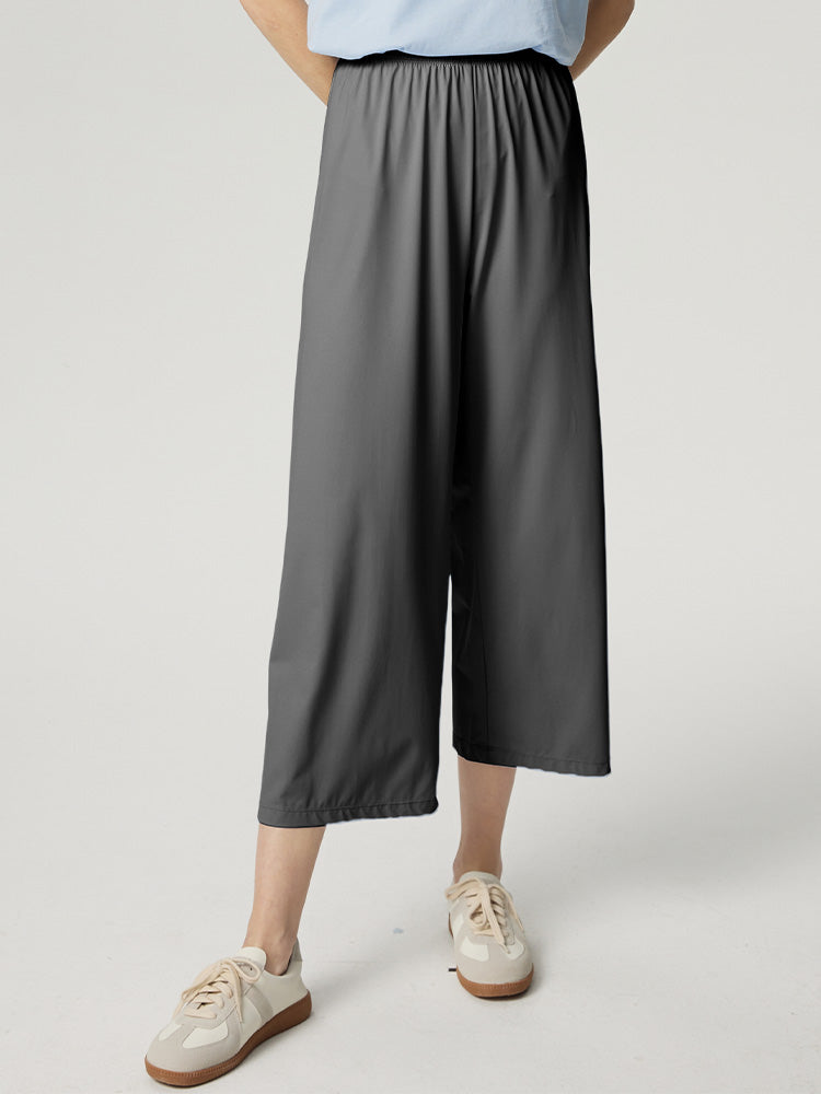接触冷感 日焼け止め ワイドパンツ
