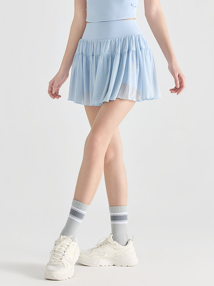 ハイウエスト プリーツ テニススカート インナー付き ポケット付き