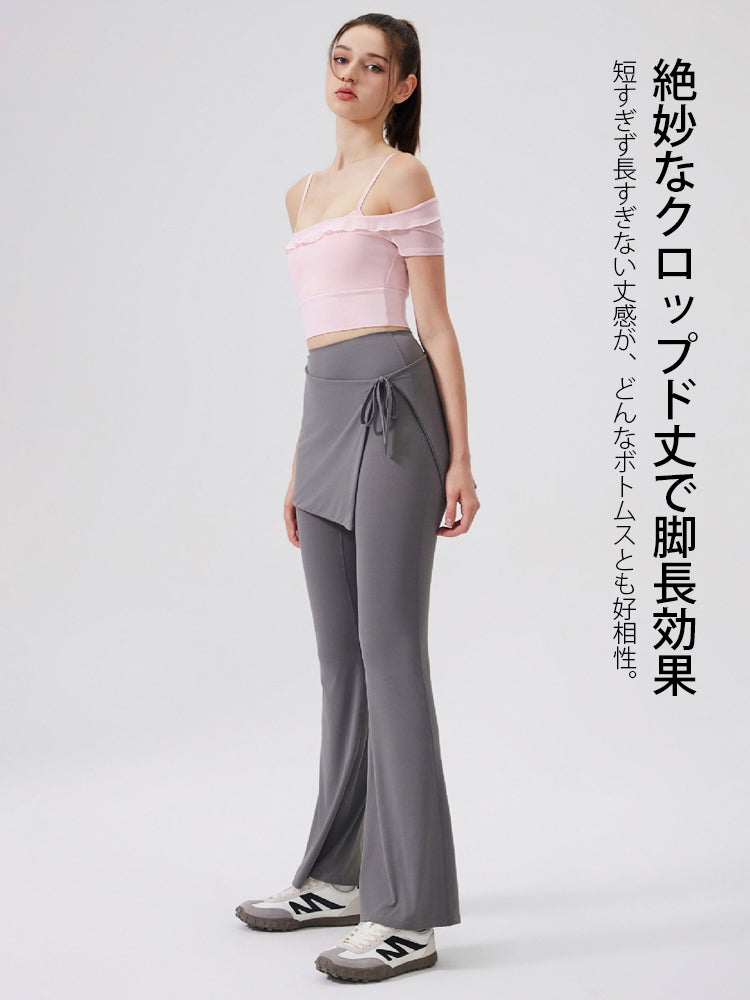 フェイクレイヤード メッシュ切り替え 半袖 パッド付き オフショルダー