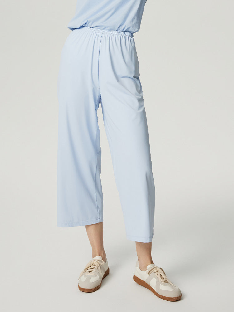 接触冷感 日焼け止め ワイドパンツ