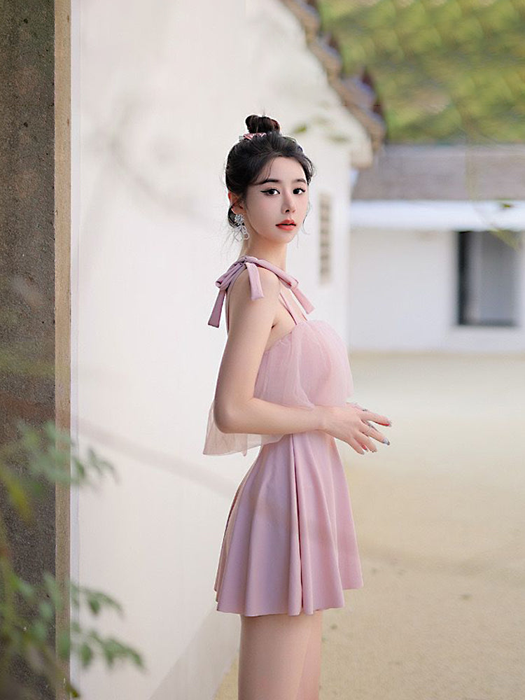 肩紐リボン仕様 お洋服っぽい水着