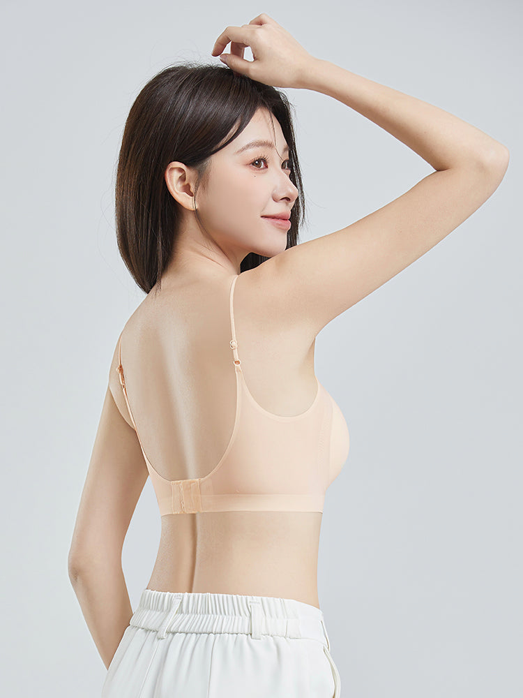 美背 超薄 ノンワイヤー シームレス ブラジャー