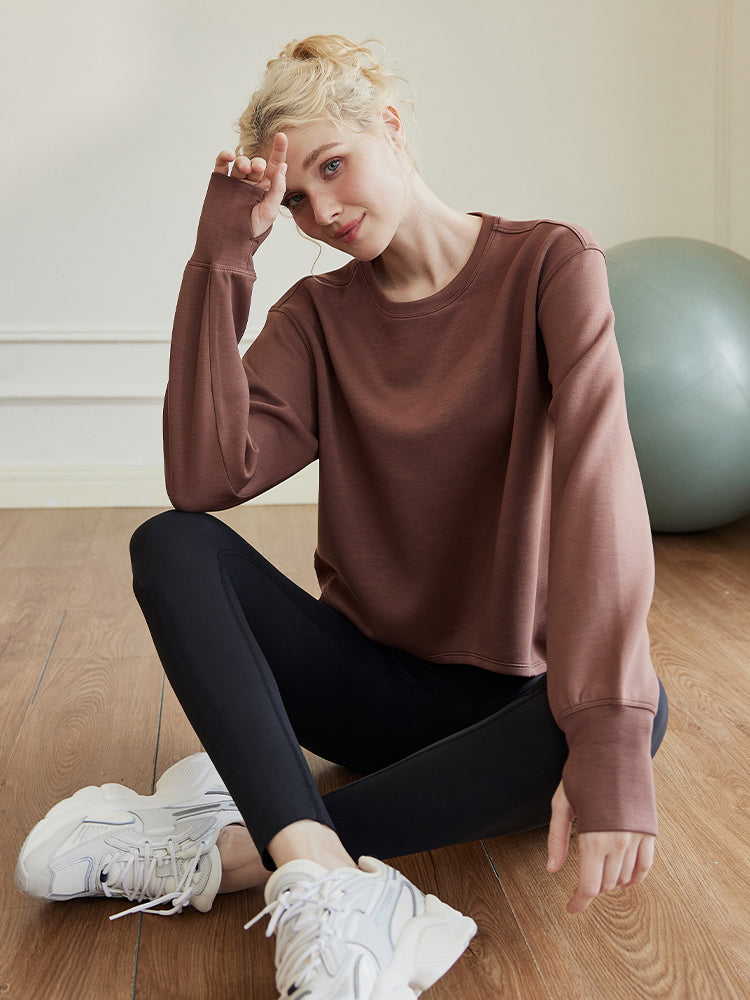 オーバーサイズ クルーネックスウェットシャツ