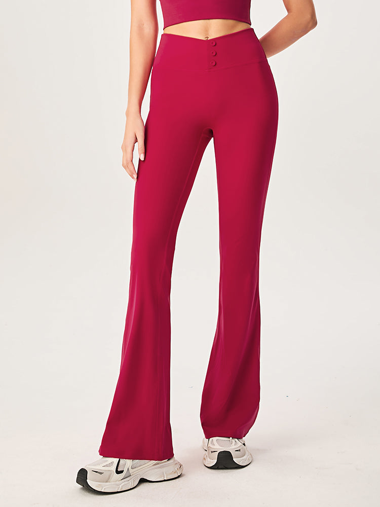 ハイウェスト フレアレギンス