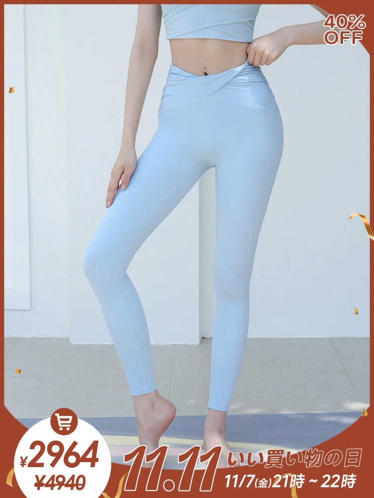 ウエストギャザー入り レギンス