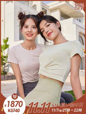 裾ねじり速乾シャツ