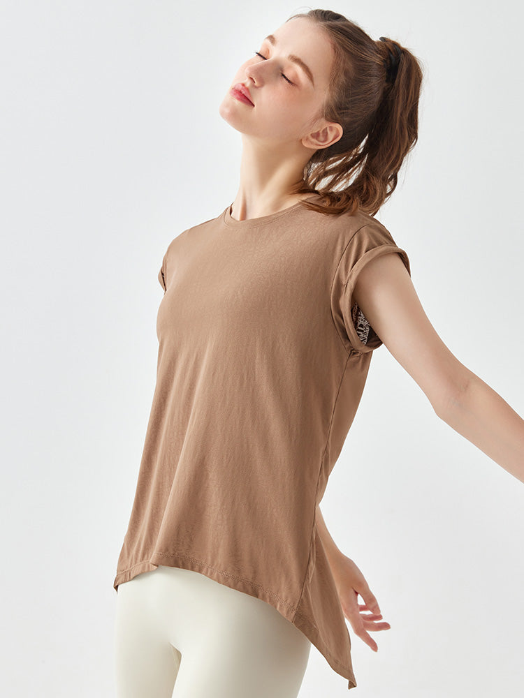 オープンバック 美背 2WAY 半袖 Tシャツ